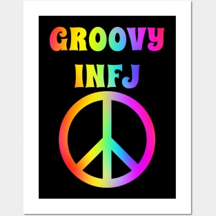 Groovy INFJ Peace Halloween Party Retro Vintage Posters and Art